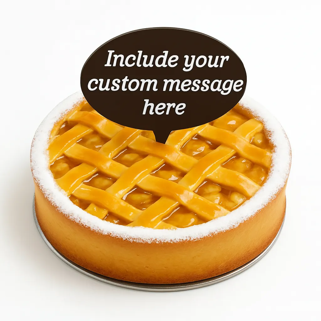 Apple Pie with Custom Cake Topper