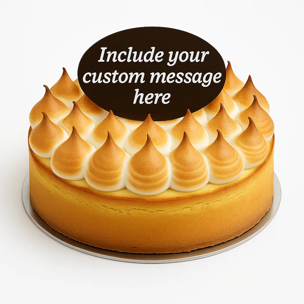 Lemon Meringue Cake with Custom Cake Topper