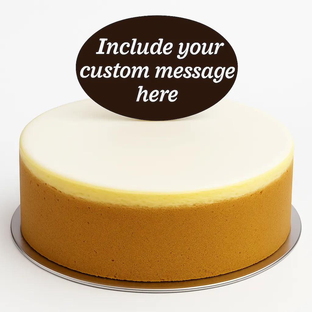 New York Cheesecake with Custom Cake Topper